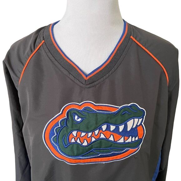 Colosseum Athletics Gray University of Florida Gators Pullover Windbreaker - Picture 4 of 6
